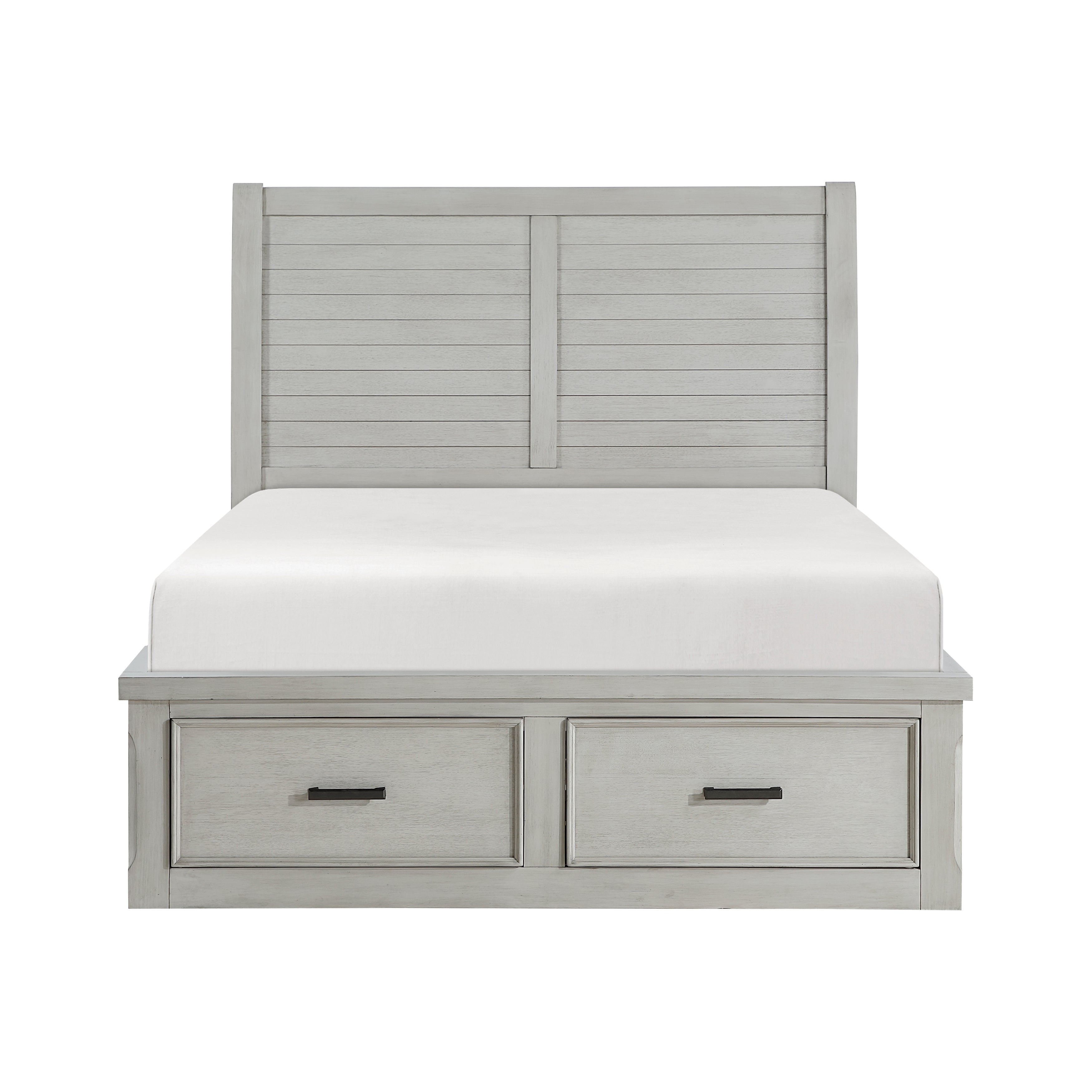 Willowbrook-(3) Queen Platform Bed with Storage Footboard and Side Rails image