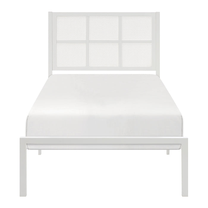 1635WHT-1-Youth Twin Platform Bed - Furniture 4 Less Outlet (Salinas,CA)