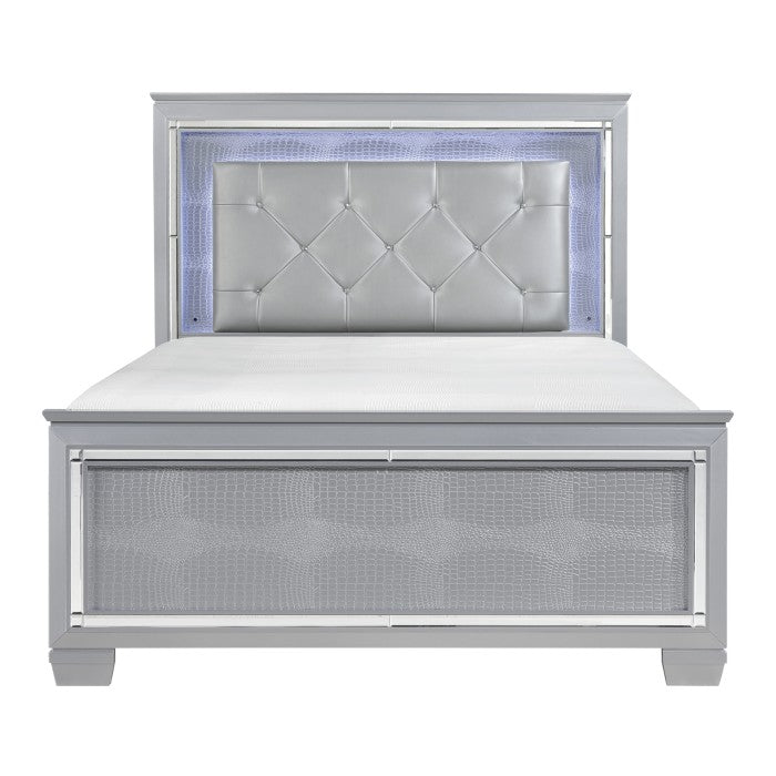 Allura (3)Eastern King Bed, LED Lighting - Furniture 4 Less Outlet (Salinas,CA)