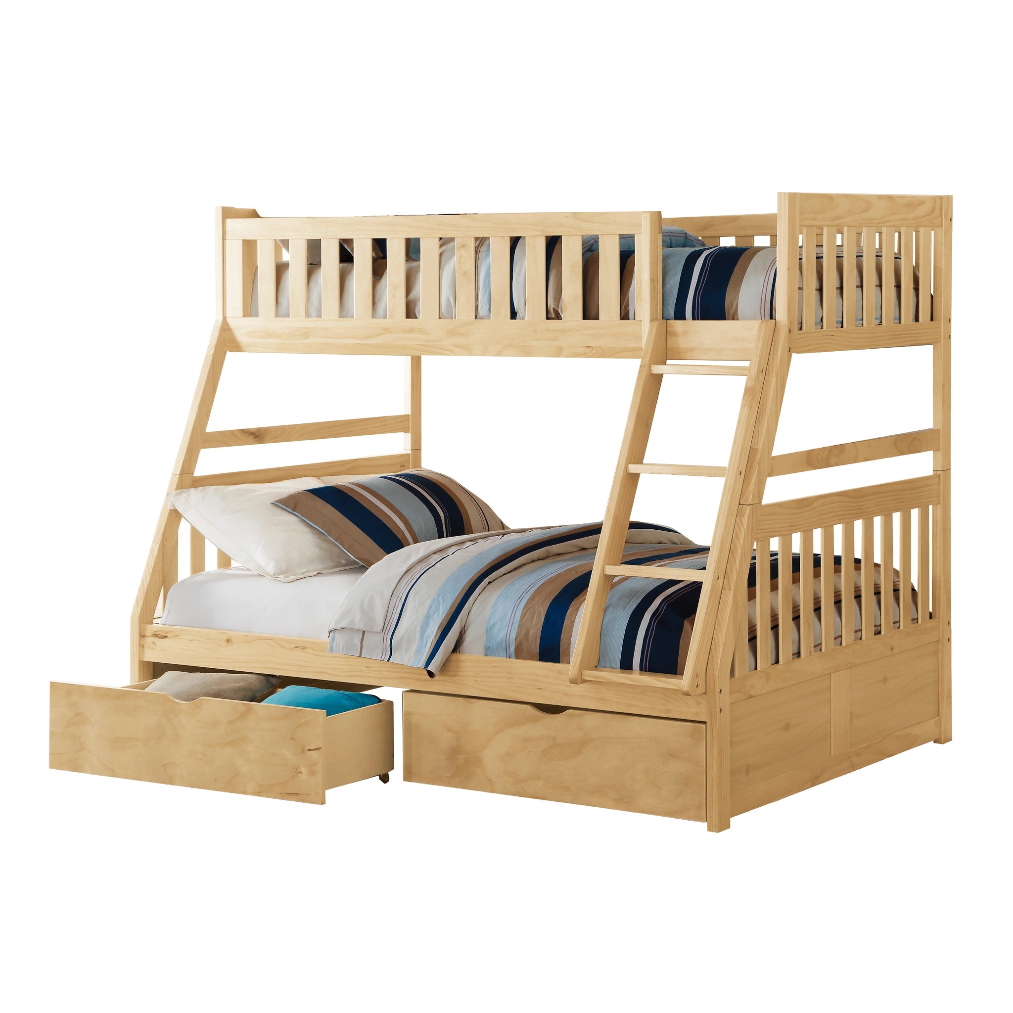Bartly-(4) Twin/Full Bunk Bed with Storage Boxes image