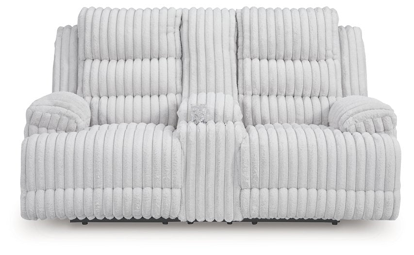Rhines Falls Power Reclining Loveseat with Console - Furniture 4 Less Outlet (Salinas,CA)