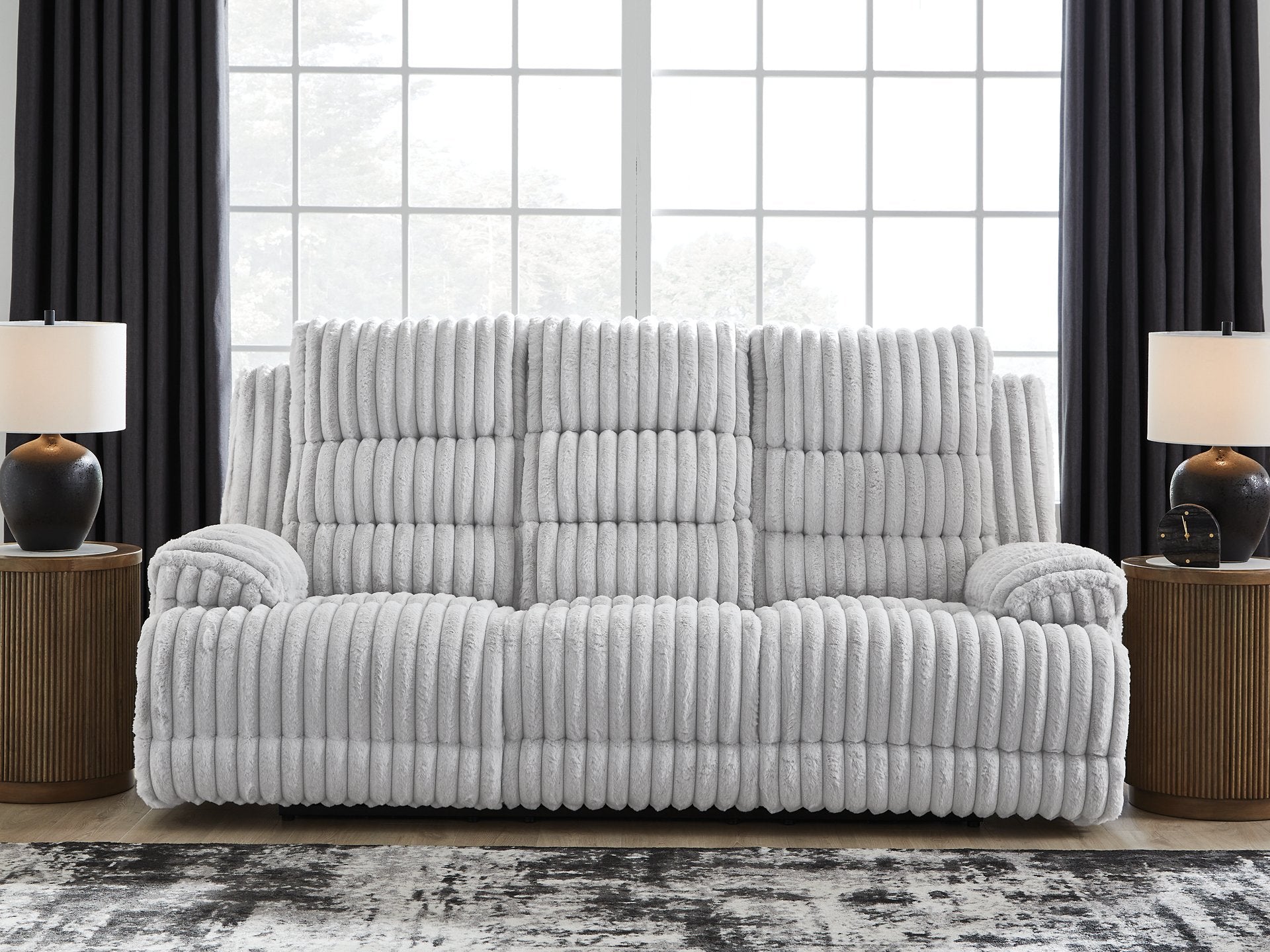 Rhines Falls Power Reclining Sofa with Drop Down Table - Furniture 4 Less Outlet (Salinas,CA)