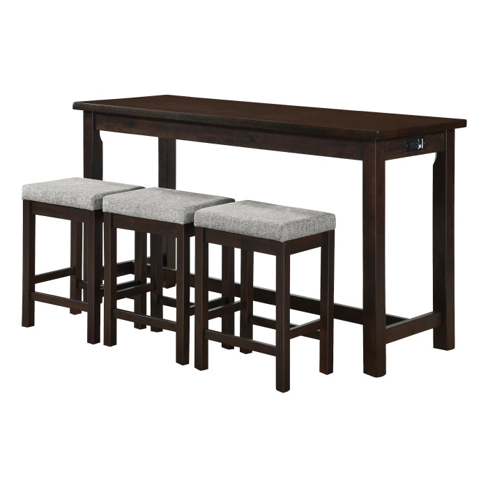 5713ES - 4-Piece Pack Counter Height Set - Furniture 4 Less Outlet (Salinas,CA)
