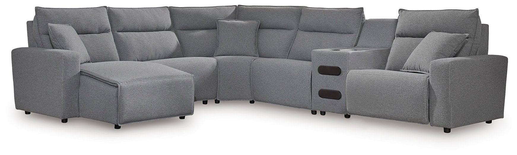 ModMax II Reclining Sectional with Chaise and Audio Console - Furniture 4 Less Outlet (Salinas,CA)