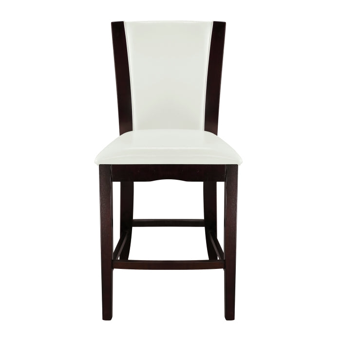 710-24W - Counter Height Chair, White Bi-Cast Vinyl - Furniture 4 Less Outlet (Salinas,CA)