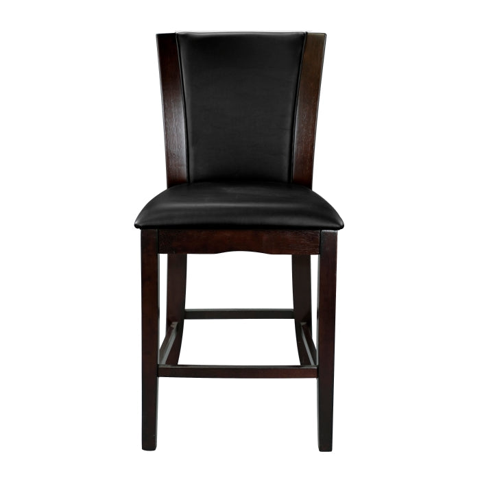 710-24 - Counter Height Chair, Dark Brown Bi-Cast Vinyl - Furniture 4 Less Outlet (Salinas,CA)