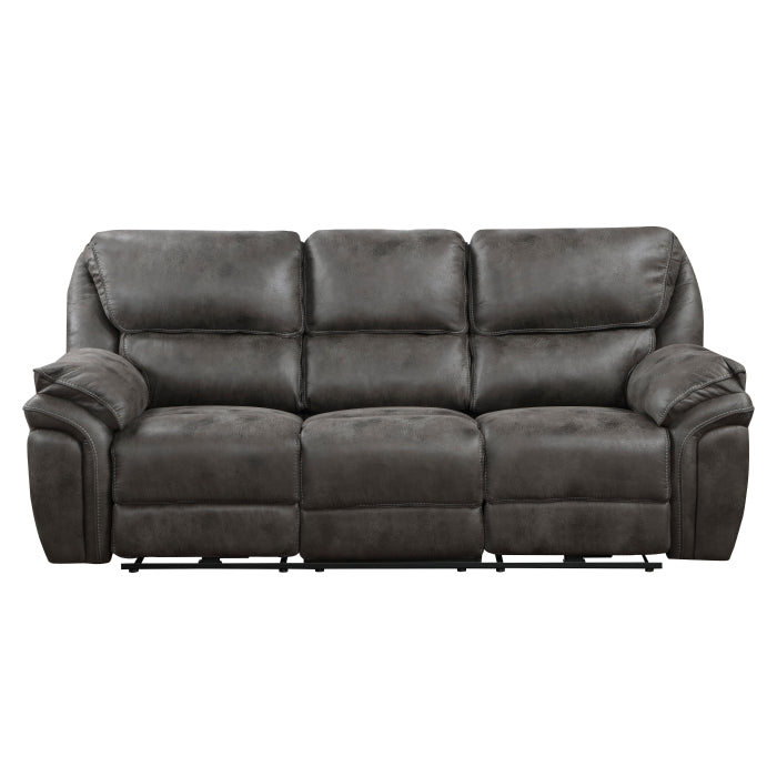 8517GRY-3PW - Power Double Reclining Sofa - Furniture 4 Less Outlet (Salinas,CA)