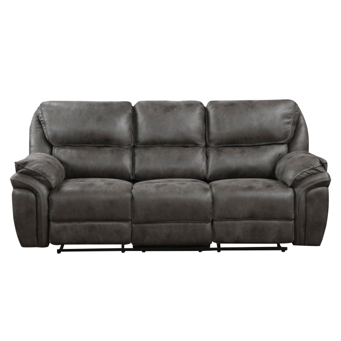 8517GRY-3 - Double Reclining Sofa - Furniture 4 Less Outlet (Salinas,CA)