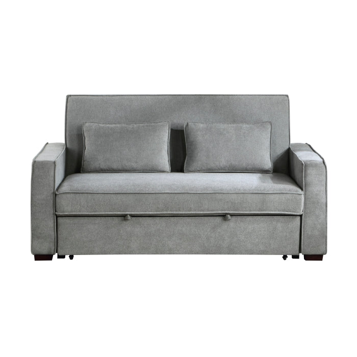 9238GY-3CL - Convertible Studio Sofa with Pull-out Bed - Furniture 4 Less Outlet (Salinas,CA)