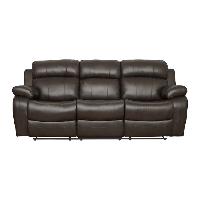 Marille Double Reclining Sofa in Brown - Furniture 4 Less Outlet (Salinas,CA)