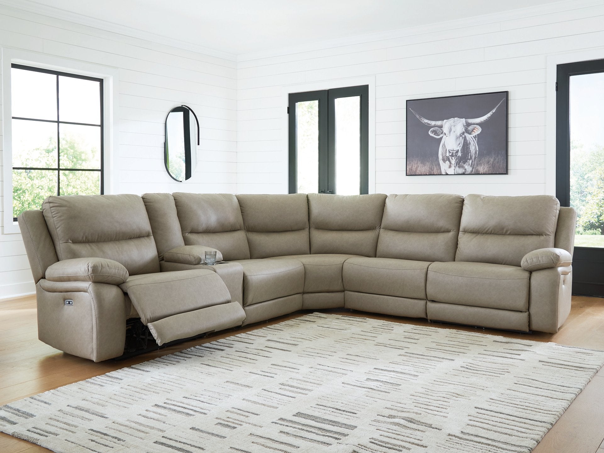 Narwhal Place Reclining Sectional with Storage Console - Furniture 4 Less Outlet (Salinas,CA)