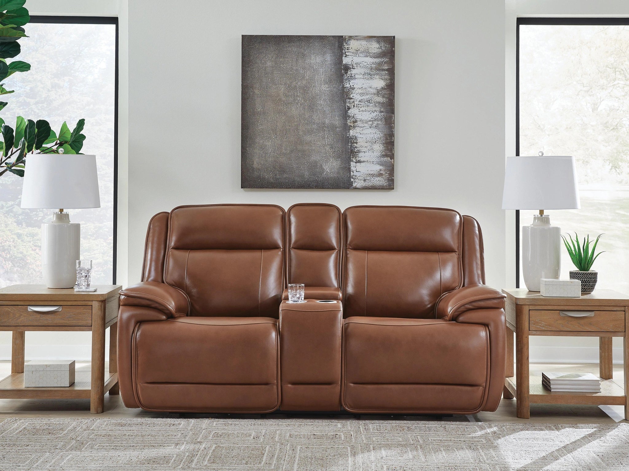 Healy Pier Power Reclining Loveseat with Console