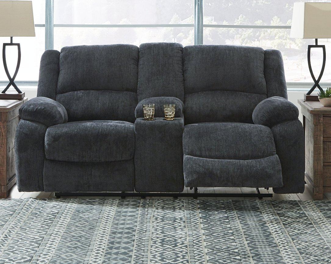 Draycoll Reclining Loveseat with Console - Furniture 4 Less Outlet (Salinas,CA)