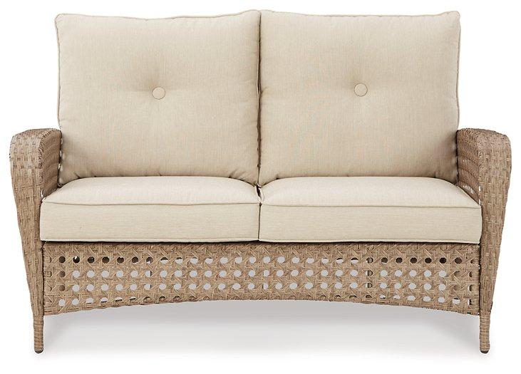 Braylee Outdoor Loveseat with Table (Set of 2) - Furniture 4 Less Outlet (Salinas,CA)