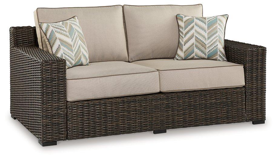 Coastline Bay Outdoor Loveseat with Cushion - Furniture 4 Less Outlet (Salinas,CA)