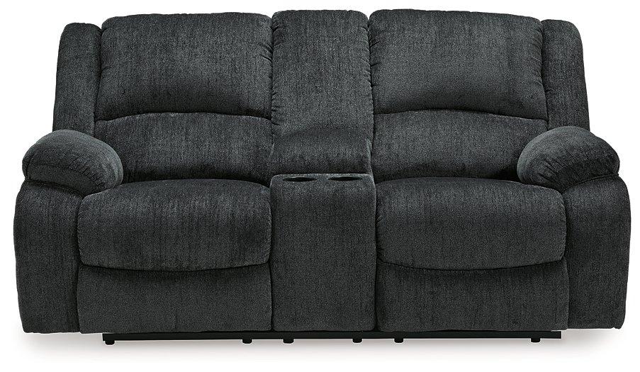 Draycoll Reclining Loveseat with Console - Furniture 4 Less Outlet (Salinas,CA)