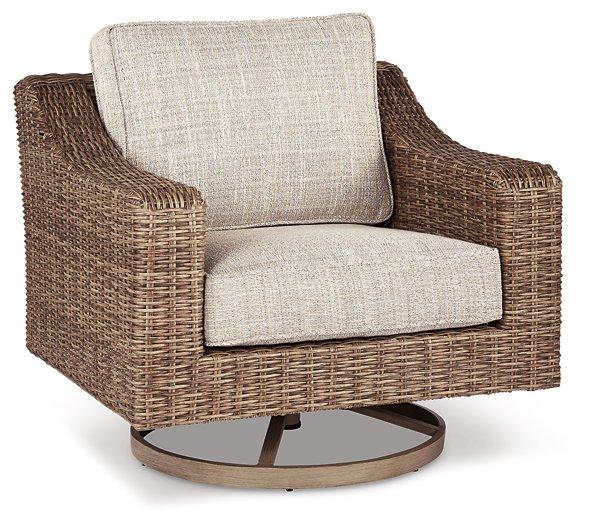 Beachcroft Outdoor Swivel Lounge with Cushion - Furniture 4 Less Outlet (Salinas,CA)