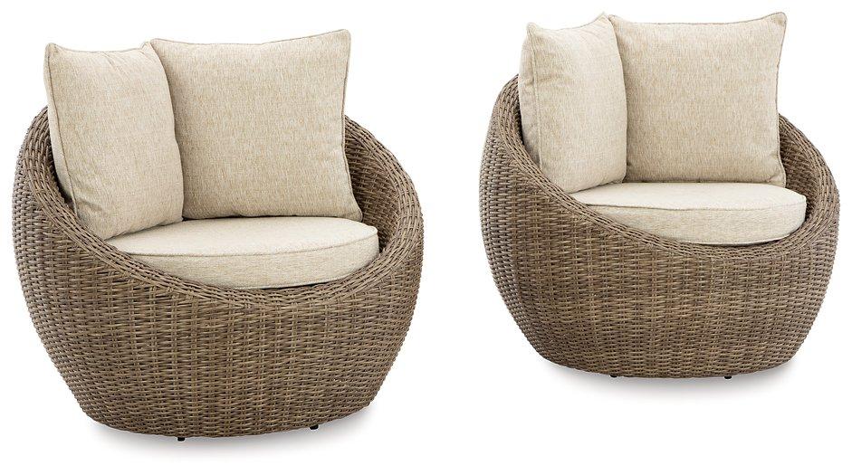 Danson Swivel Lounge with Cushion (Set of 2) - Furniture 4 Less Outlet (Salinas,CA)