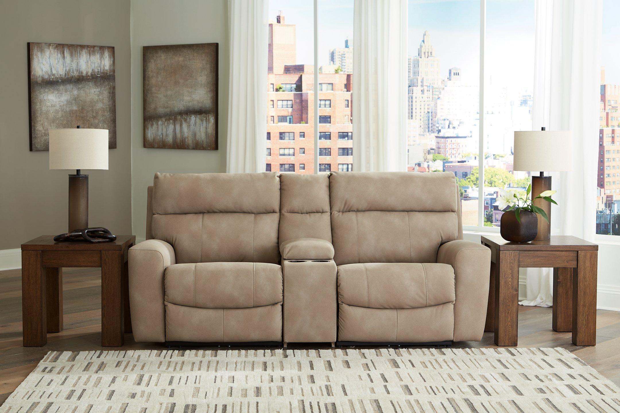 Next-Gen DuraPella Power Reclining Sectional Loveseat with Console - Furniture 4 Less Outlet (Salinas,CA)