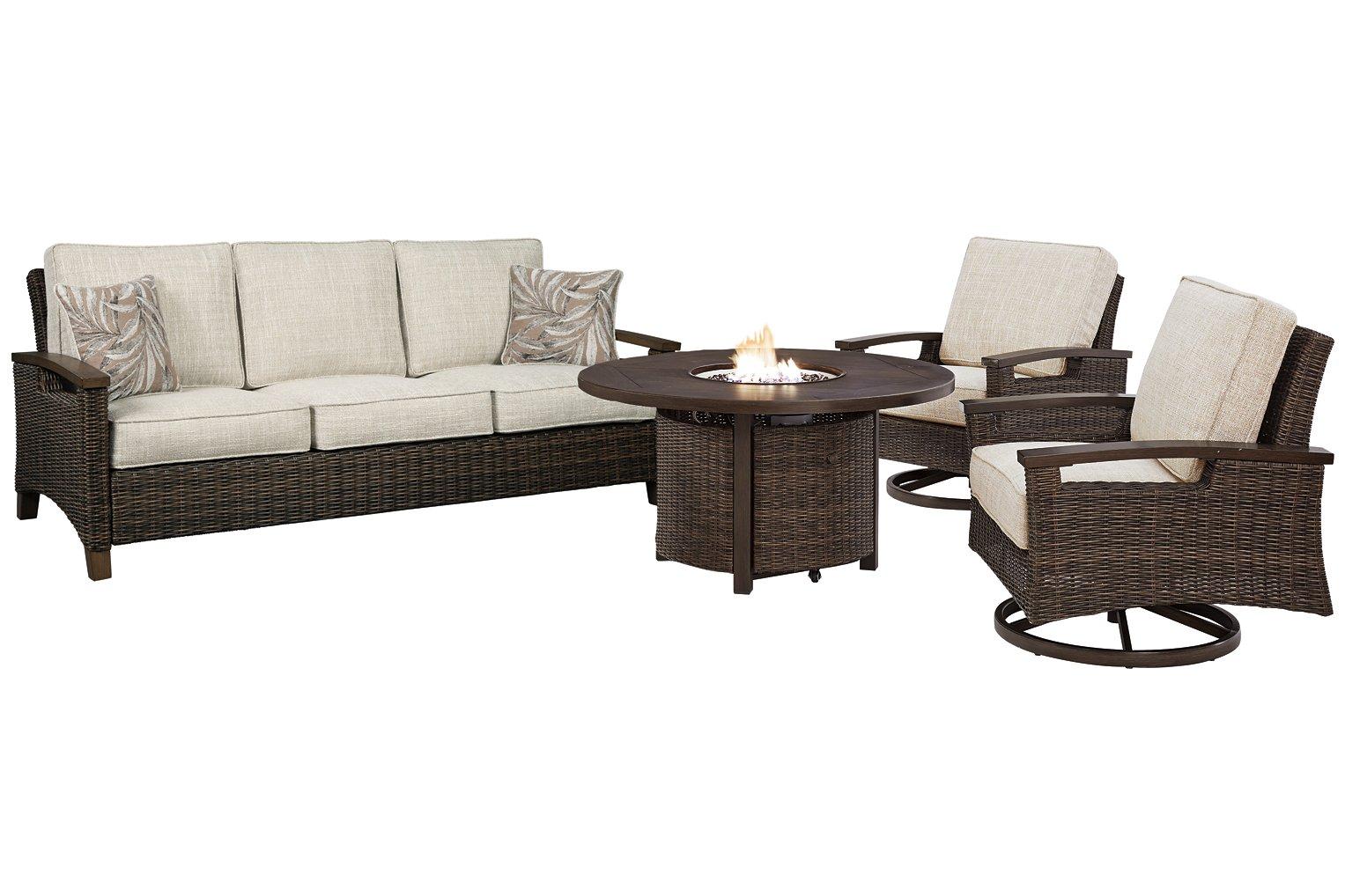 Paradise Trail Outdoor Sofa, Lounge Chairs and Fire Pit Table - Furniture 4 Less Outlet (Salinas,CA)