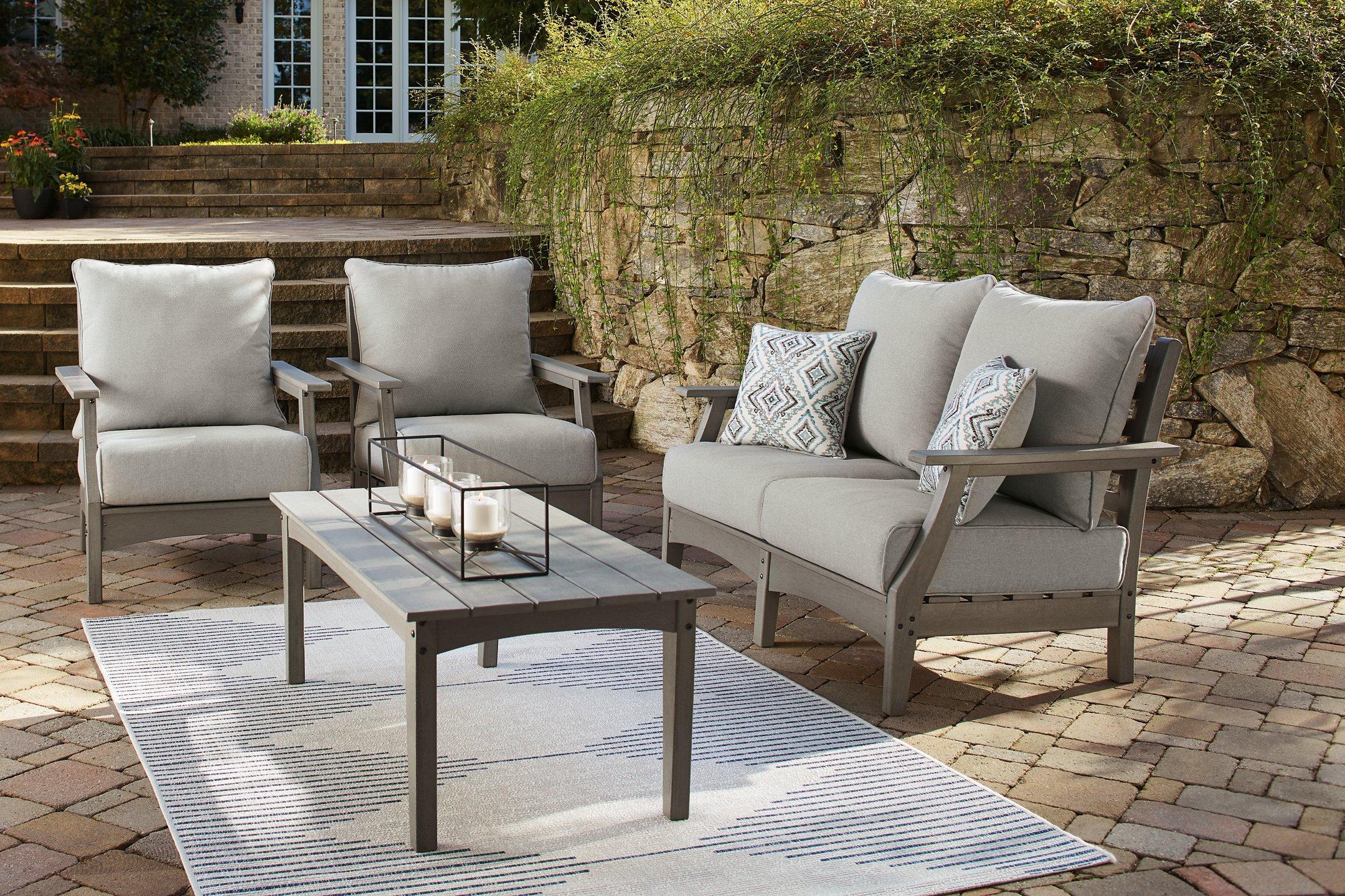 Visola Outdoor Loveseat, Lounge Chairs, Coffee Table - Furniture 4 Less Outlet (Salinas,CA)