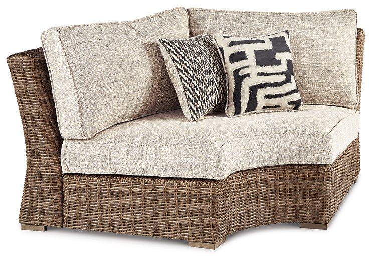 Beachcroft Outdoor Curved Corner Chair with Cushion - Furniture 4 Less Outlet (Salinas,CA)