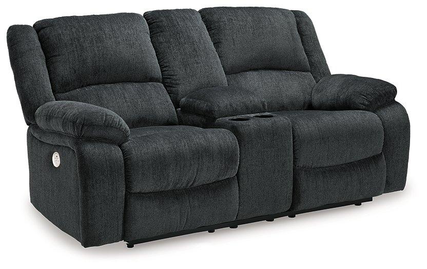 Draycoll Power Reclining Loveseat with Console - Furniture 4 Less Outlet (Salinas,CA)