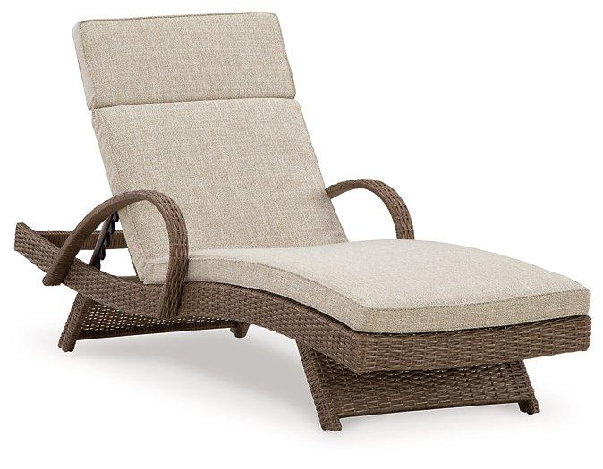 Beachcroft Outdoor Chaise Lounge with Cushion - Furniture 4 Less Outlet (Salinas,CA)