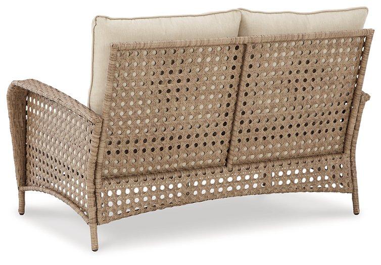 Braylee Outdoor Loveseat with Table (Set of 2) - Furniture 4 Less Outlet (Salinas,CA)