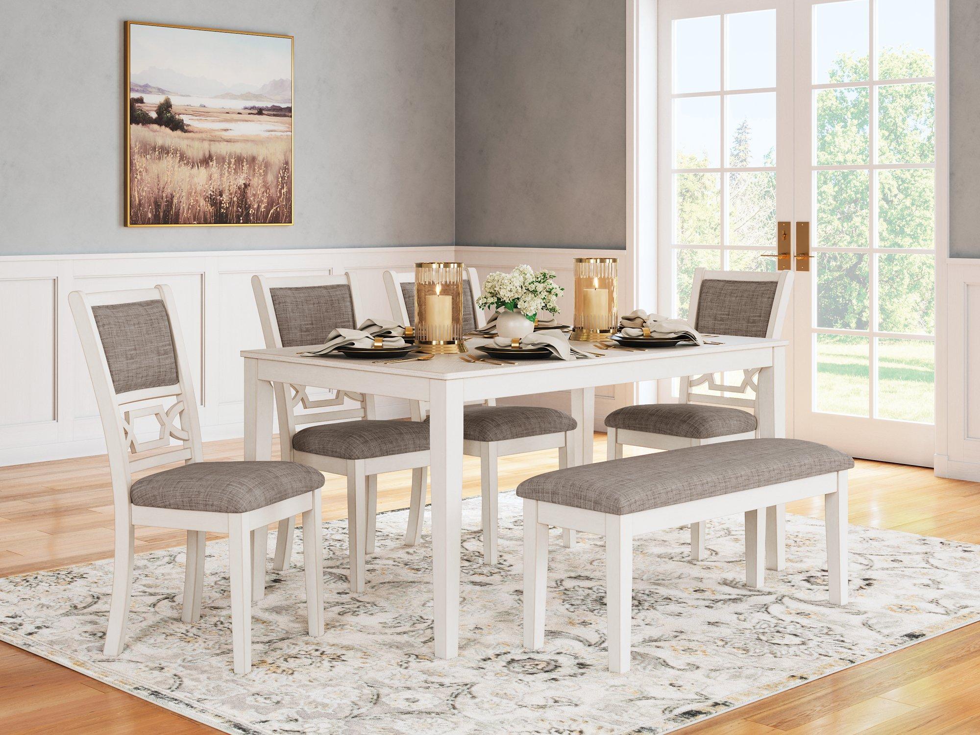 Erinberg Dining Table and 4 Chairs and Bench (Set of 6) - Furniture 4 Less Outlet (Salinas,CA)