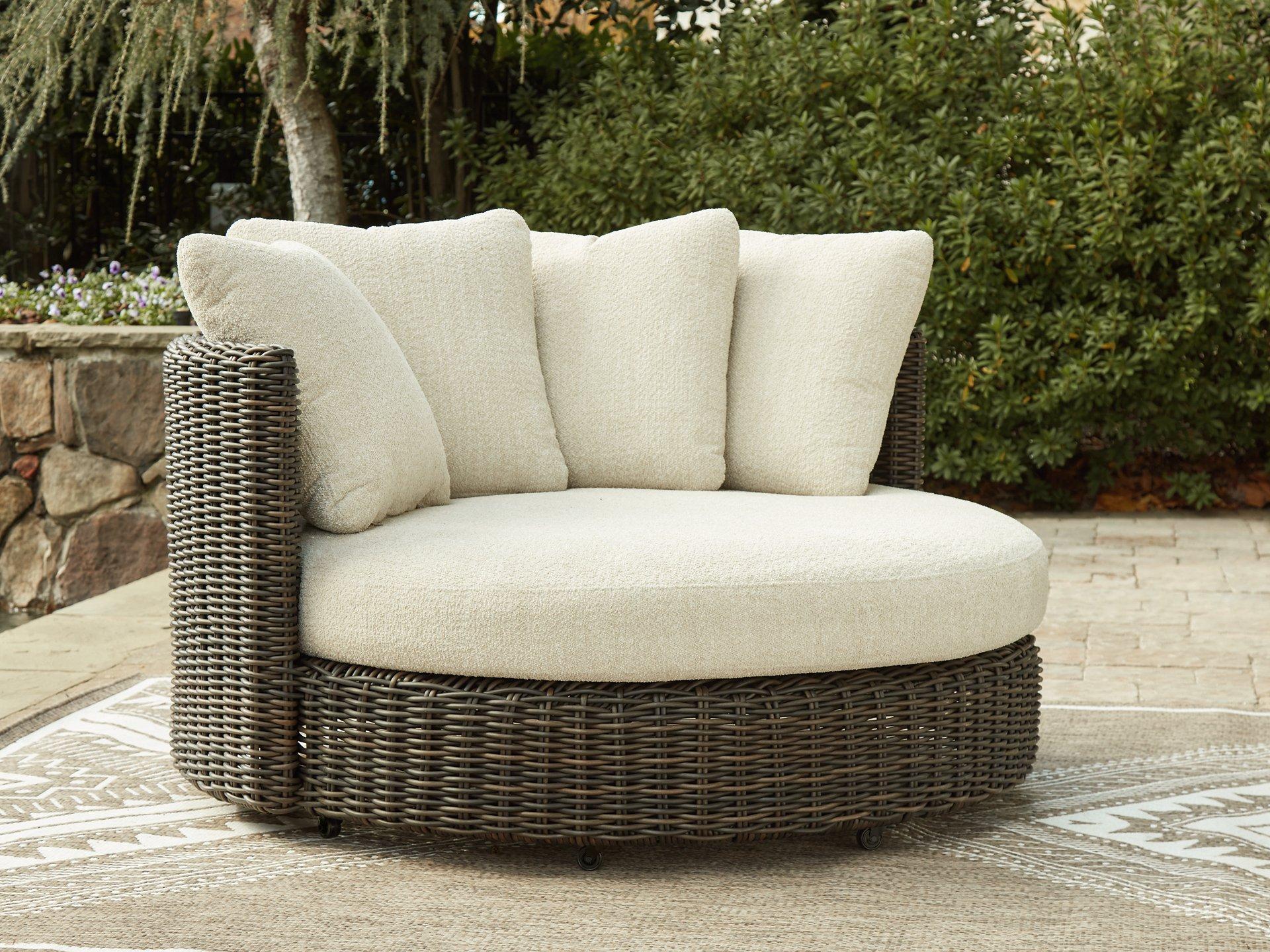 Kimora Outdoor Swivel Lounge Chair with Cushion - Furniture 4 Less Outlet (Salinas,CA)