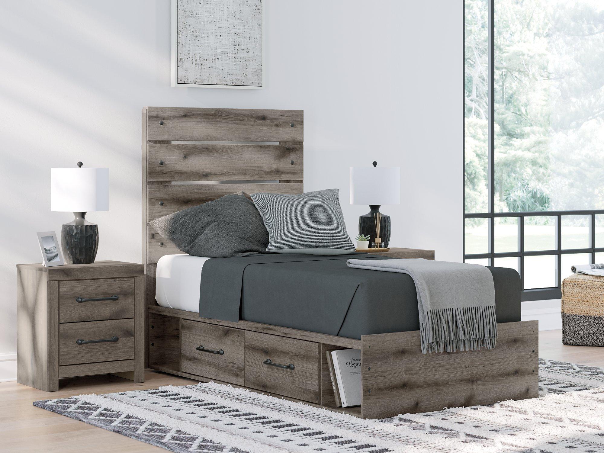 Graystorm Bed with Storage - Furniture 4 Less Outlet (Salinas,CA)