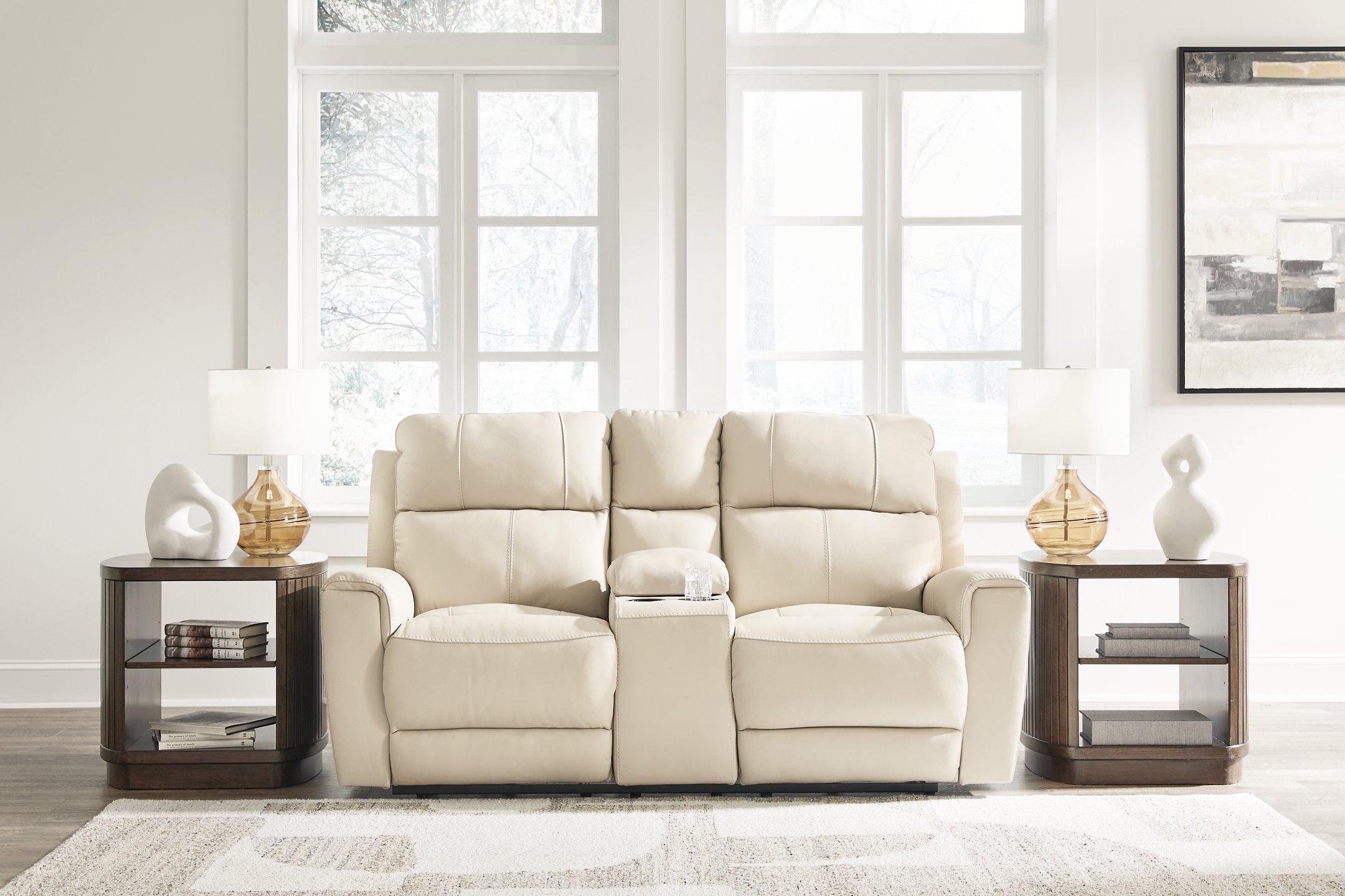 Dahlmoore Power Reclining Loveseat with Console - Furniture 4 Less Outlet (Salinas,CA)