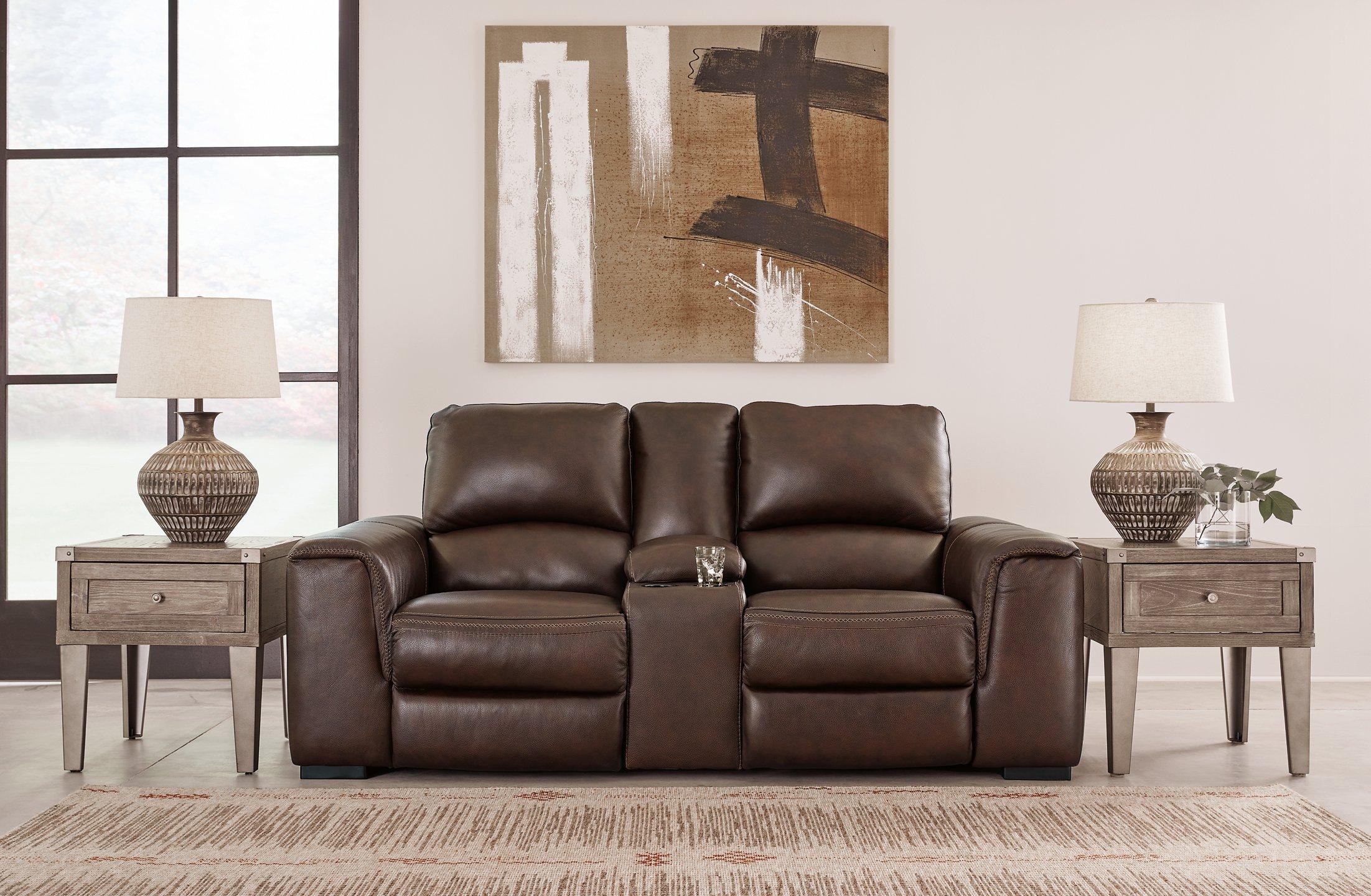 Alessandro Power Reclining Loveseat with Console - Furniture 4 Less Outlet (Salinas,CA)