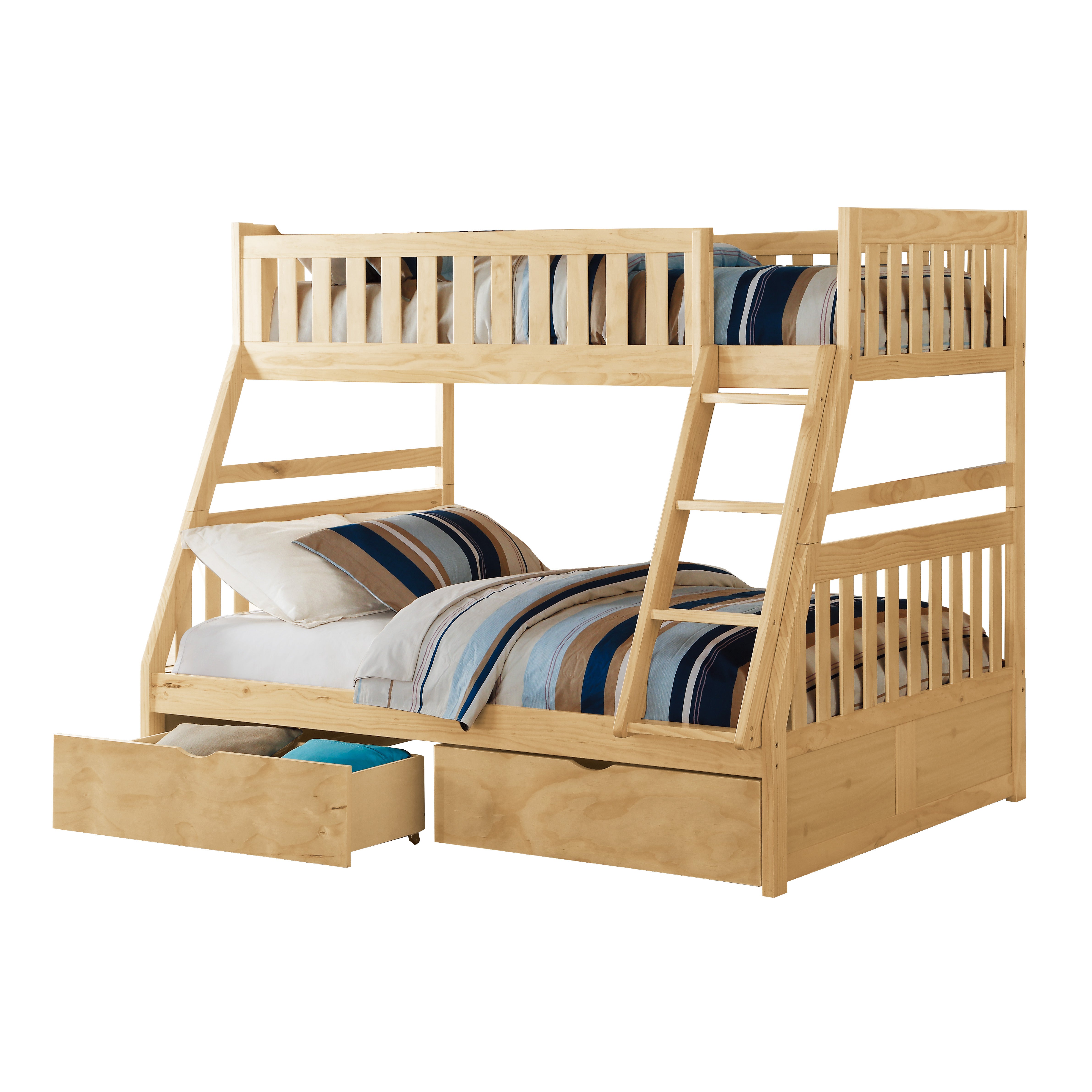 Bartly-(4) Twin/Full Bunk Bed with Storage Boxes image