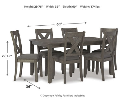 Caitbrook Dining Table and Chairs (Set of 7) - Furniture 4 Less Outlet (Salinas,CA)