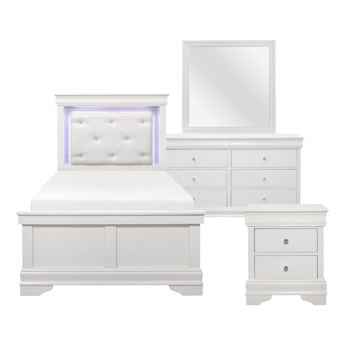 Lana 4 Piece Twin Bed Set - Furniture 4 Less Outlet (Salinas,CA)