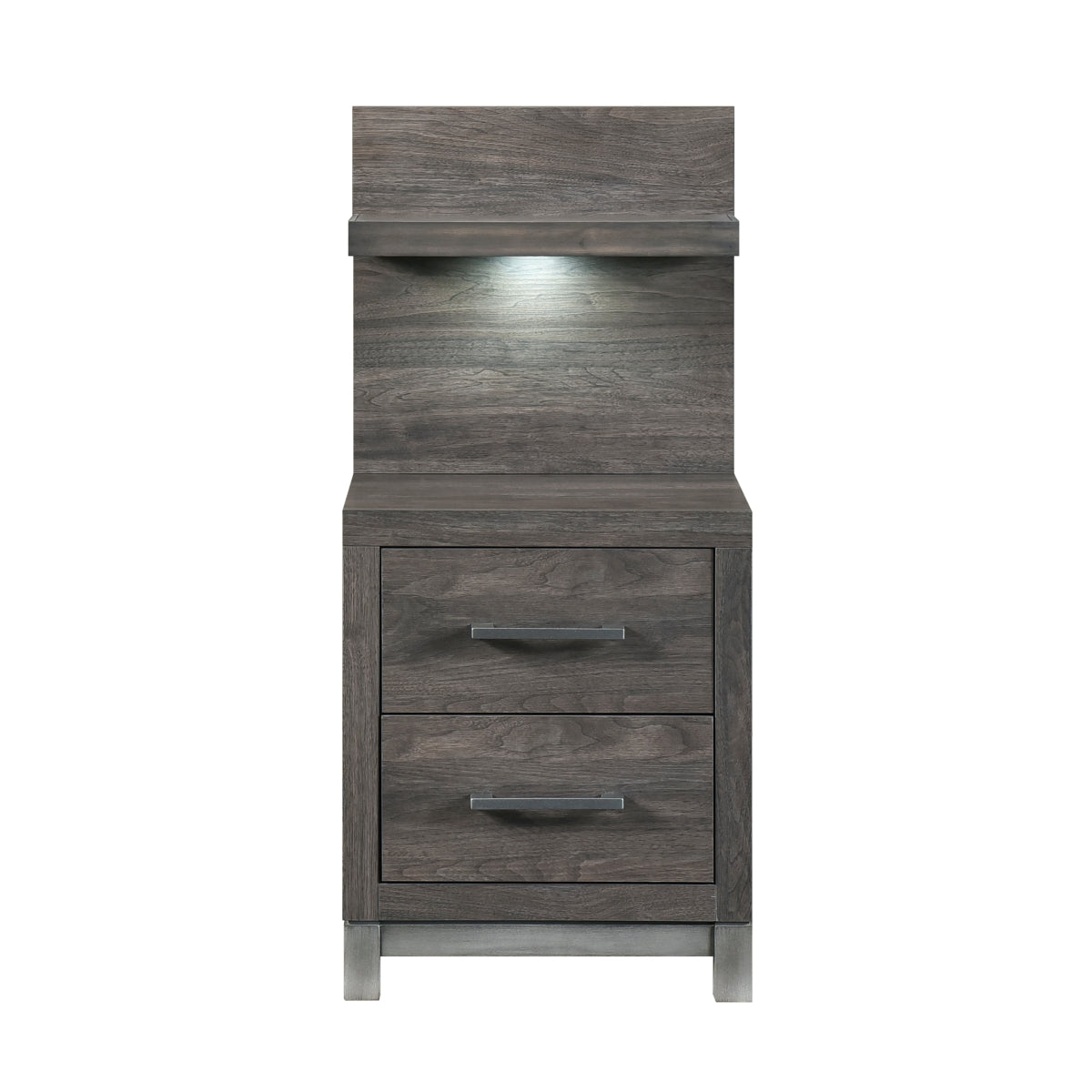 Zephyr Night Stand with Wall Panel - Furniture 4 Less Outlet (Salinas,CA)