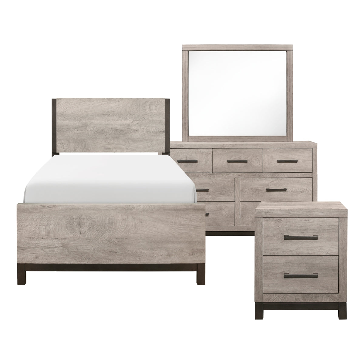Zephyr Twin Bed Set Beige - Furniture 4 Less Outlet (Salinas,CA)