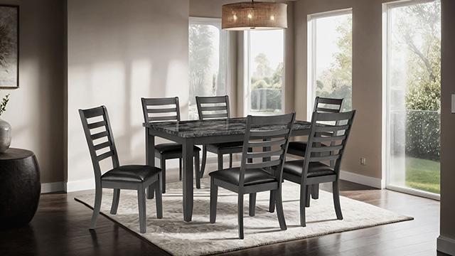 Adia 7 Pc Dinning Table Set Grey & Brown - Furniture 4 Less Outlet (Salinas,CA)