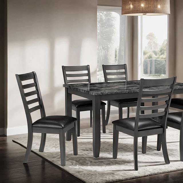 Adia 7 Pc Dinning Table Set Grey & Brown - Furniture 4 Less Outlet (Salinas,CA)