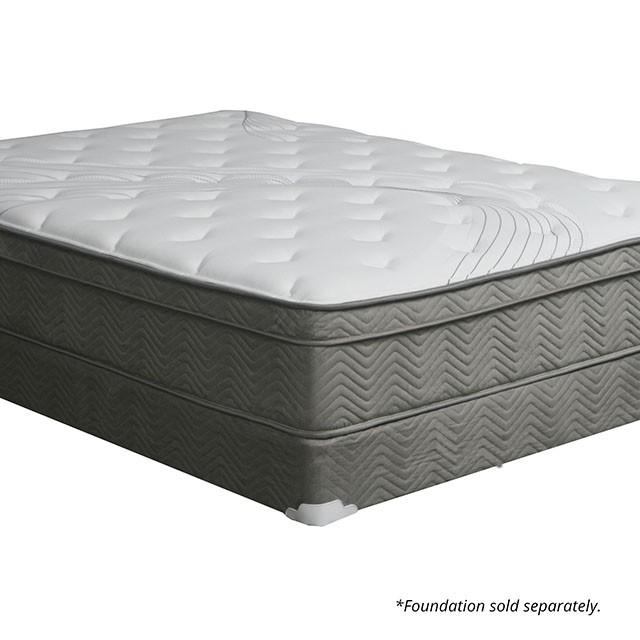 AFTON White/Gray 12" Euro Box Pocket Coil, Cal.King, E king, Full, & Queen - Furniture 4 Less Outlet (Salinas,CA)