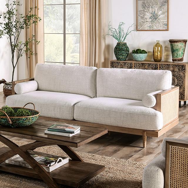 ALESUND Sofa, Beige/Light Oak, Natural & Brown - Furniture 4 Less Outlet (Salinas,CA)