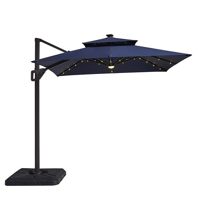 Xico 8 Ft Square Umbrella w/ Double Top w/ LED Light + 37" Large Base - Furniture 4 Less Outlet (Salinas,CA)