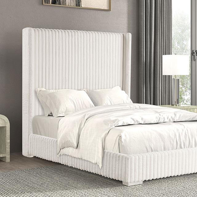Cadwell E.King, Queen, & Full Bed White, Gray, & Black - Furniture 4 Less Outlet (Salinas,CA)