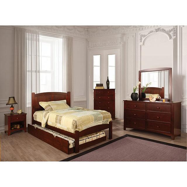 Cara Cherry Twin Bed - Furniture 4 Less Outlet (Salinas,CA)