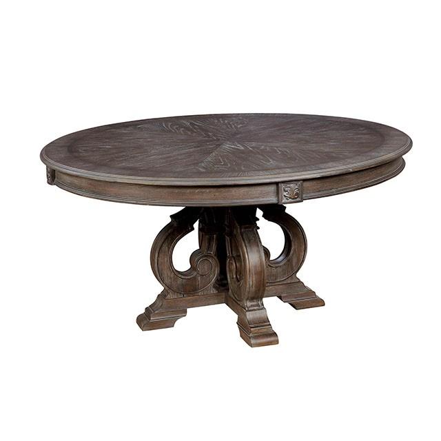 Arcadia Rustic Natural Tone Round Dining Table - Furniture 4 Less Outlet (Salinas,CA)