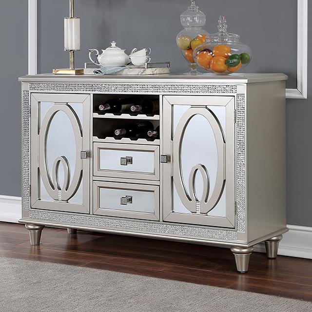 CATHALINA Server, Silver - Furniture 4 Less Outlet (Salinas,CA)