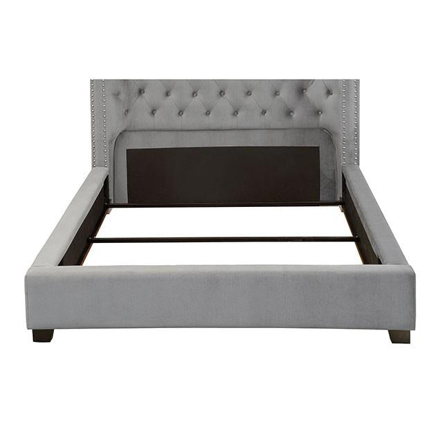Cayla Cal.King, E.King, & Queen Bed Silver & Grey - Furniture 4 Less Outlet (Salinas,CA)