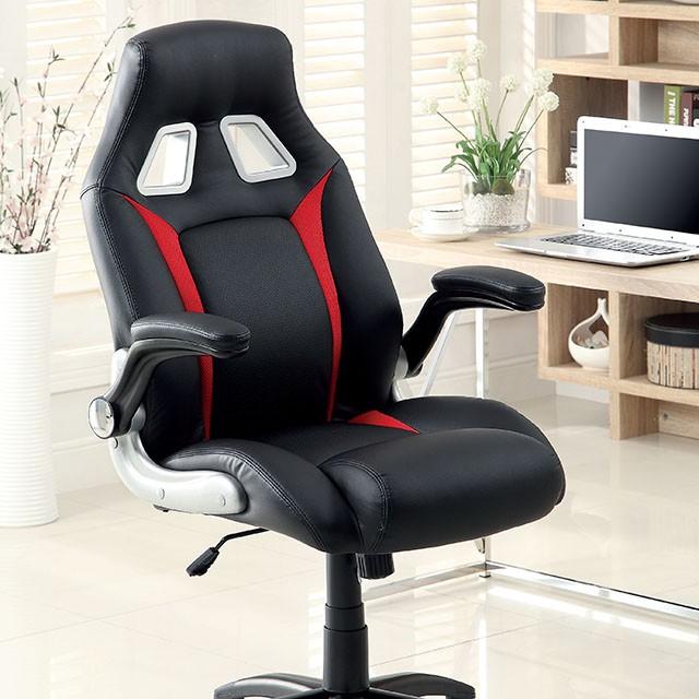 Argon Black/Silver/Red Office Chair - Furniture 4 Less Outlet (Salinas,CA)